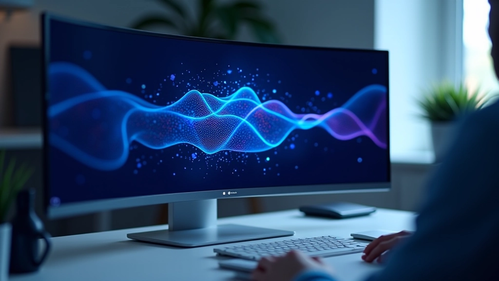 Kompiuterio ekranas su mėlynu fonu, rodantis neuroninės tinklo sluoksnių vizualizaciją ir duomenų transformacijas